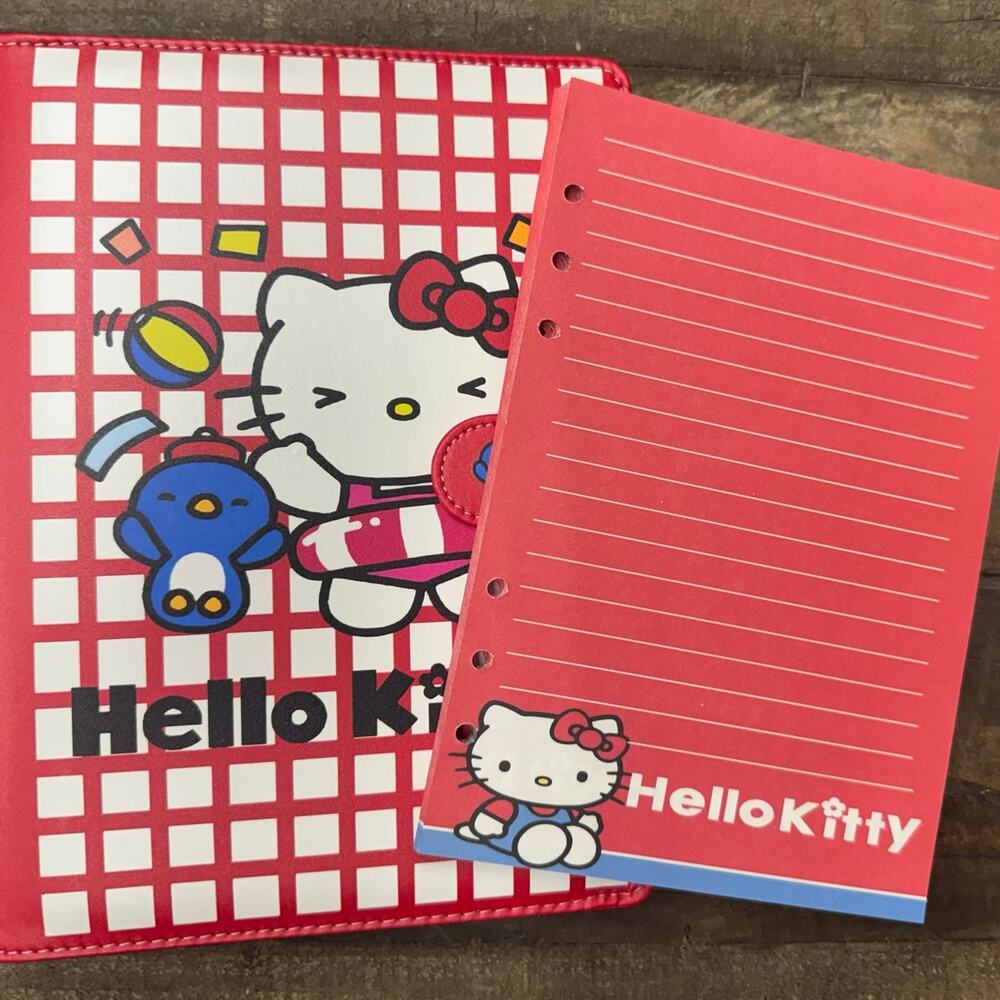 Hello Kitty A5 Binder with matching printed paper